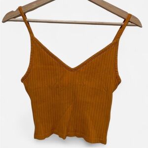 H&M Mustard Ribbed Camisole